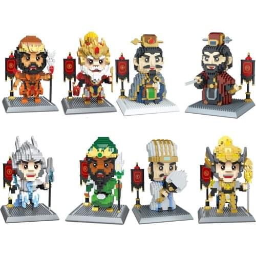 Diamond particles creative assembling building blocks diy toy 668-40-54 Three Kingdoms series toys for children gifts