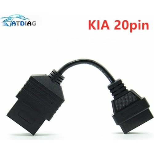 10pcs For KIA Sportage Diagnostic Cable 20 pin to 16pin Car Diagnostics Adapter 20 pin for KIA 20pin OBD2 Car Connector