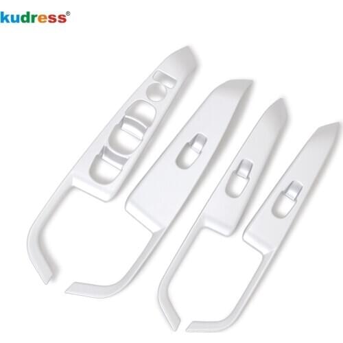 For Nissan Kicks 2016 2017 2018 2019 ABS Matte Inner Door Window Lift Switch Panel Cover Trim Sticker Car Accessories 4pcs LHD