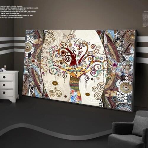 Tree of life Gustav Klimt Landscape Wall Art Canvas Scandinavian Poster Print Modern Wall Art Picture for Living Room