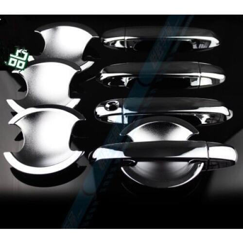 FUNDUOO New Chrome Car Door Handle + Cup Bowl Cover Trim Sticker For Toyota Camry 2012 2013 2014 2015 2016 Free Drop Shipping