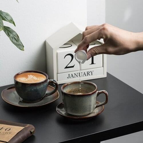 Ceramic Coffee Cup Japanese Art Retro Stoneware Couple Mug Simple Home Office Afternoon Tea Tea Cup Single