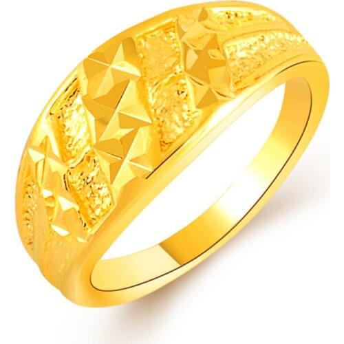 Gold Colou Multi-faceted Round Rings Memorable Anniversary Fancy Jewelry Mujer Gifts Anillos Bague Bijoux Femme Berloque Joyas
