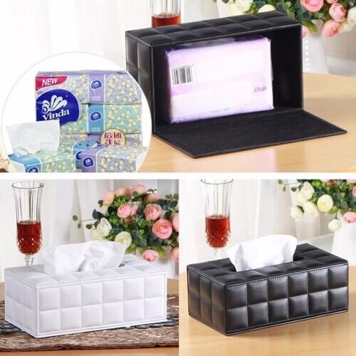 Leather PU Durable Standard Holder Block Type For Car Rectangular 1 Piece