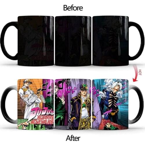 JoJo Bizarre Adventure Cup Coffee Mugs Creative 11oz Ceramic Magic Color Changing Cup Best Birthday Gift Mug for Kids or Girl