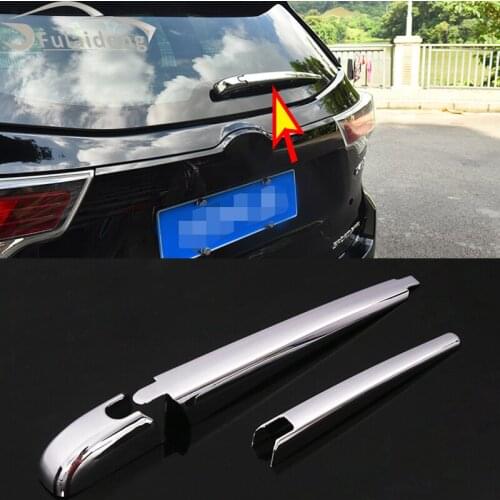 3pcs For Toyota Highlander 2014-2019 ABS Chrome Rear window wiper cover trim Car Styling Accessorie