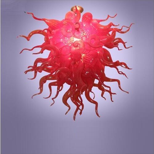 Cute Rustic Style Chain Hanging LED Glass Chandelier Hand Blown Murano Glass Chandeliers Lighting