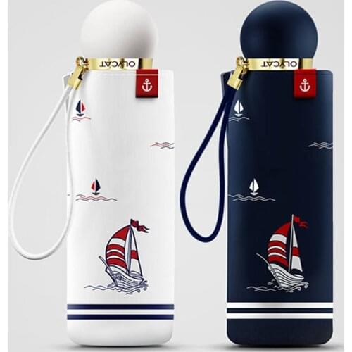 Xiaomi OLYCAT Mini Folding Umbrella Women Five Fold Sunscreen Umbrellas Anti UV Black Coating Windproof 8K Parasol Hot Sale