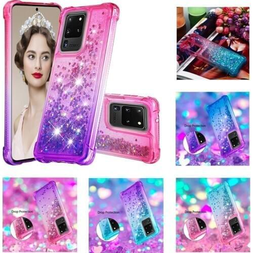 Soft Silicone Case For Samsung Galaxy S20 FE S20 Ultra S20 S10 Plus S10E Phone Fundas For Samsung Note 20 Ultra Quicksand Cover