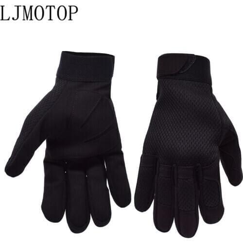 Newest For Yamaha FZ600 TRX850 FZR400 BT1100 XJR400 MT 07 09 Motorcycle Gloves Unisex Full Finger Fiber Leather Outdoor Gloves