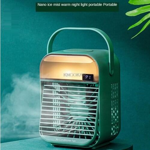 2021 New Digital Display Cooling Fan Portable Humidifying Spray Air Conditioning Fan USB Desktop Home Mini Cooling Fan