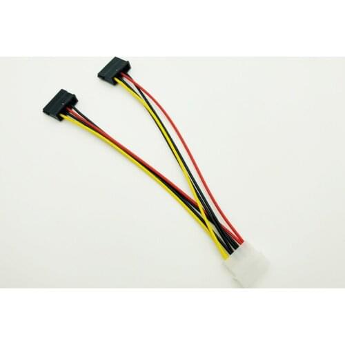 New 4Pin IDE Molex to 2 Serial ATA SATA Y Splitter Hard Drive Power Supply Cable For Adding SATA Drives for Bitcoin Miner Mining