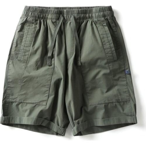 Japanese Harajuku Streetwear Summer Cargo Shorts for Men Urban Mens Big Pockets Cotton Drawstring Plus Size Hip Hop Baggy Shorts