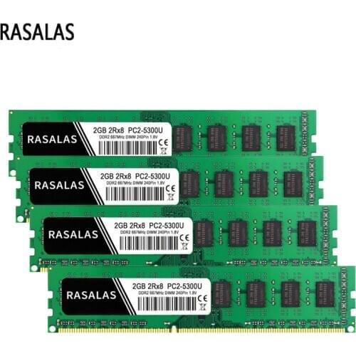 Rasalas Memory RAM DDR2 2G Desktop PC2 4200MHz 5300MHz 6400MHz 533mhz 677mhz 200pin 1.8V PC Memoria Ram for DDR2 2G
