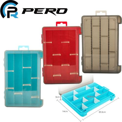 PERO Fishing Tackle Box with Removable Dividers Jig Head Lures Hooks Accessries Storage Case Bait Boxes Lure Tools Box