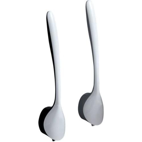 Silica Gel Toilet Brush Non-dead Corner Soft Bristles Cleaning Brush Home Bathroom Toilet Cleaning Accessories Black/Gray