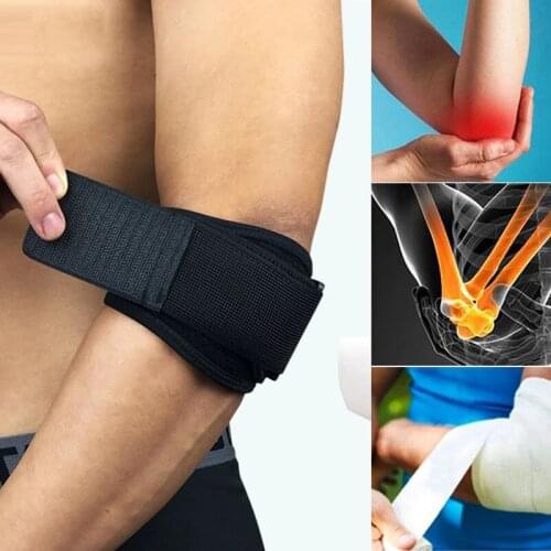 Sports Compression Elbow Brace Support Straps with GEL Pad & Adjustable Band for Tennis Golfer Relieve Tendonitis Forearm Pain
