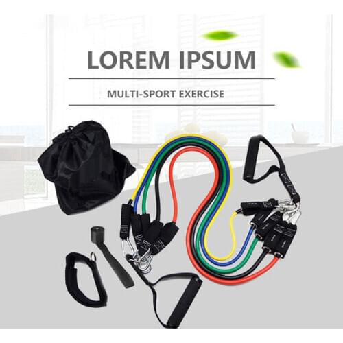 Workout 11pcs/Set Pull Rope Fitness Yoga Rubber Loop Tube Latex Tubes Exercises Resistance Bands Excerciser Body Training