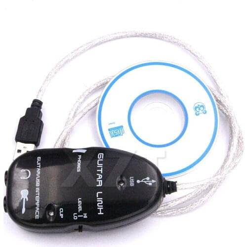 Audio Cable Interface Guitarlink Lead to Computer For PC MAC MP3 Adapter XP Recording Electric Guitar Link USB