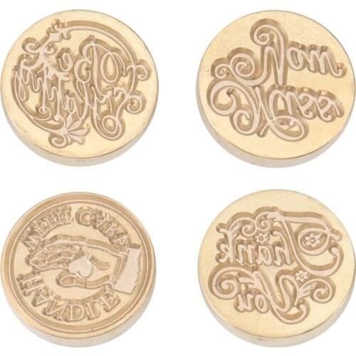 HGHO 12Pc "Thank You" Wax Seal Stamp Retro Antique Sealing Wax Scrapbooking Stamps Head Wedding Decorative Invitation