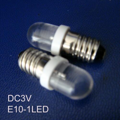 High quality 3Vdc E10 led,E10 Indicator light,E10 Led bulb,E10 bulb,E10 3V,E10 led light,E10 light DC3V,free shipping 100pcs/lot