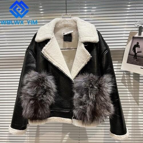 Женские кожаные куртки с мехом WBLWX YIM China At AliExpress