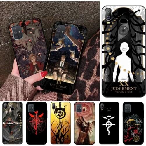 YJZFDYRM FullMetal Alchemist Anime Black Phone Case For Samsung Galaxy A01 A11 A31 A81 A10 A20 A30 A40 A50 A70 A80 A71 A91 A51