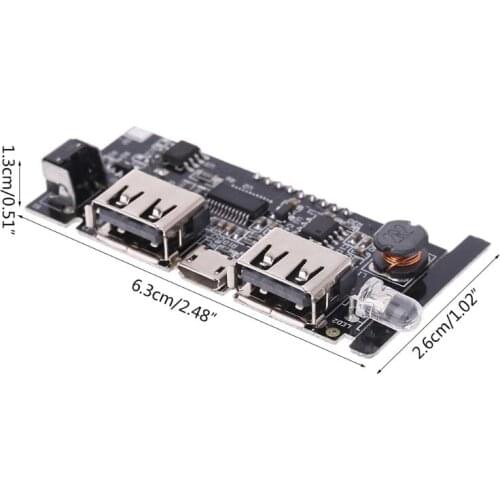 2-USB 5V 2.1A Mobile Power Bank 18650 Battery Charger Board Digital LCD Module B85B