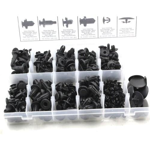 242Pcs Car Bumper Fender Body Fastener Retainers Push Pin Rivet Clips Assortment Kit For Honda Odyssey Vigor Civic etc