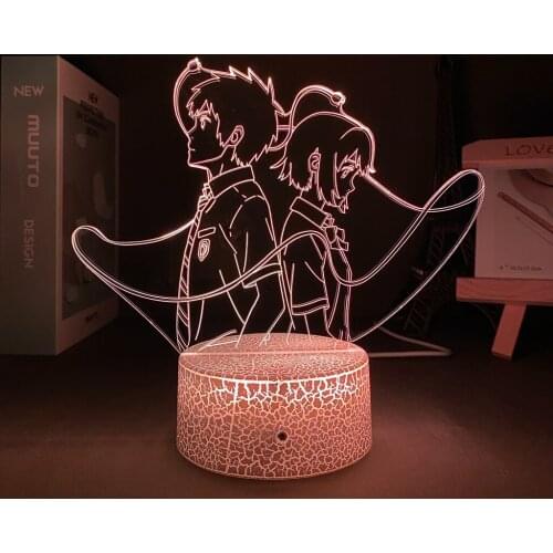 Manga Your Name Figure 3d Lamp for Childrens Room Decor Night Light Kids Bithday Gift Your Name Anime Led Light Bedroom