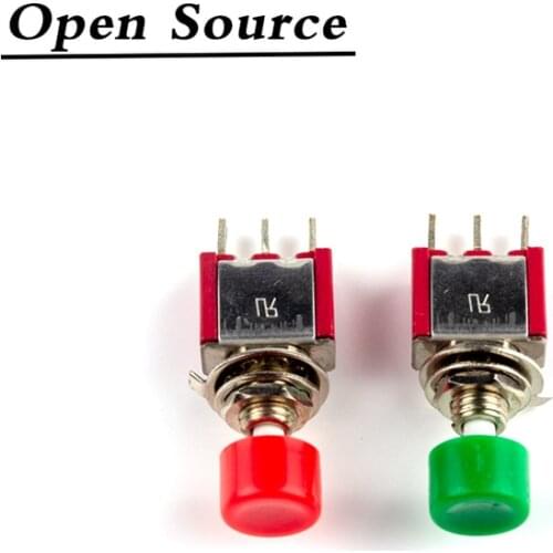 5Pcs 3Pin C-NO-NC 6mm Mini Momentary Automatic return Push Button Switch ON-(ON) 2A 250VAC/5A 120VAC Toggle Switches