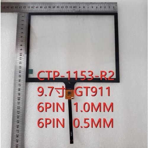 9.7 Inch GT911 P/N CTP-1153-R2 6 PIN GPS car navigation radio panel repair and replacement parts