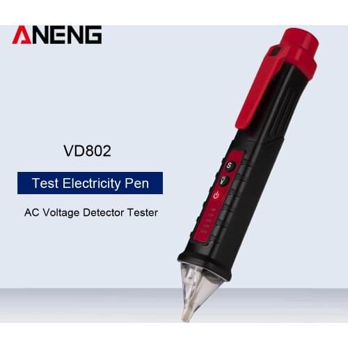 ANENG VD802 Non-Contact AC Voltage Detector Tester Pen Household Pen Style Electric Indicator LED Voltage Detector Sensor