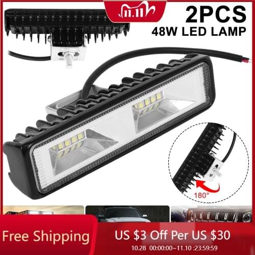 Car Light Assembly Led Fog Lights Off Road 4x4 48W Spot Beam Led Light Bar For Trucks ATV SUV DRL LED Spotlight Work Light Bar