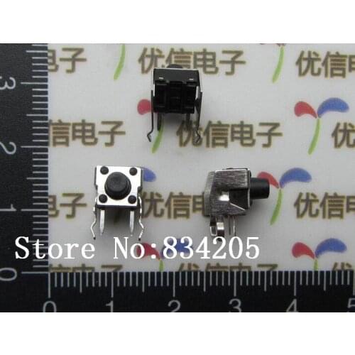 Free shipping 6*6*7mm push button switch / light touch switch microswitch With stents vertical type