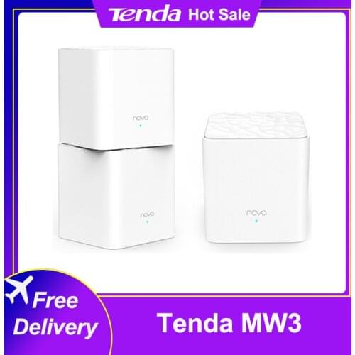 Tenda MW3 Nova Mesh Wireless Wifi Router AC1200 Dual-Band for Whole Home Wifi Coverage Mesh WiFi System Wireless Bridge Repeater