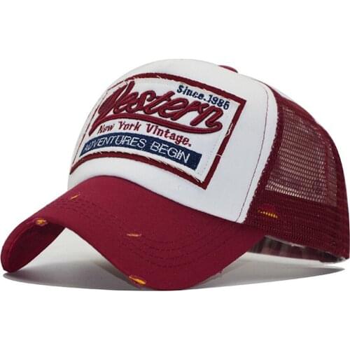 Doitbest Western Letters Women Baseball Cap Womens Snapback Summer Mesh Hat Fashion Hip Hop Hats Casual Adjustable Outdoor Bone