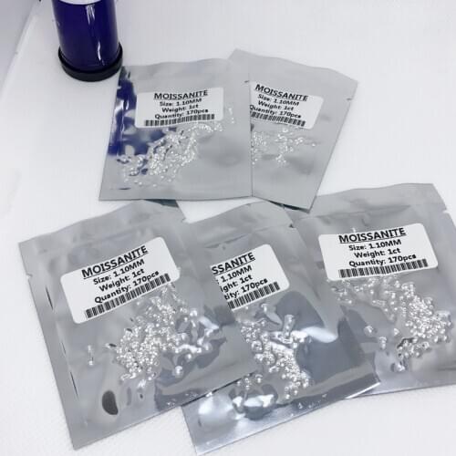 Factory prices DVVS white Small Size 1mm-6.5mm 1ct one package loose Moissanites Round Cut Lab Created moissanites Diamond
