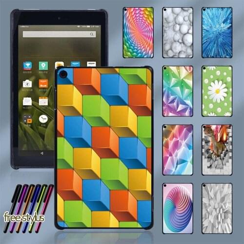 For Amazon Fire 7 5th/7th/9th Gen /Fire HD 8/HD 10 Tablet Case for Fire HD 8 Plus 10th Gen 2020 tablet Back Shell + Free Stylus