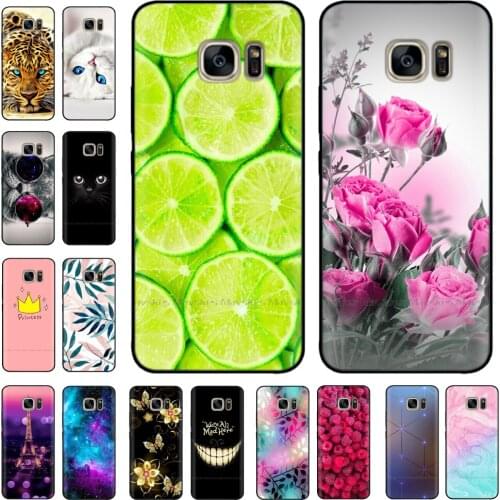 Case For Samsung Galaxy S6 S7 Case Phone Cover Silicone Soft TPU Back Cover For Samsung S6 edge S7 edge Funda Coque Bumper Black