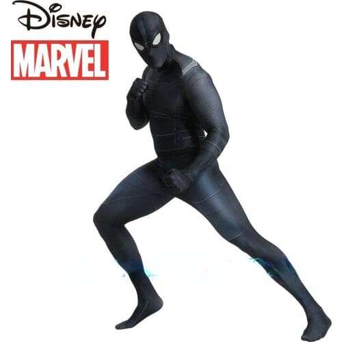 Disney Marvel Black Spiderman Cosplay One-piece Tights Stage Starred In 3D Digital Printing Halloween Costume