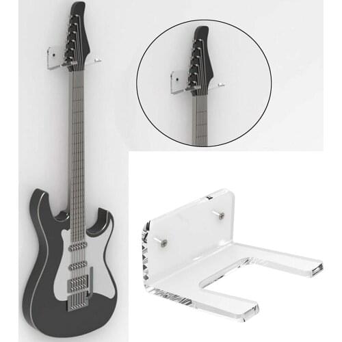 2Pcs Guitar Hanger Hook Holder Wall Mount Guitar Stand Rack Acrylic Collection Bracket Display Guitar Accessories