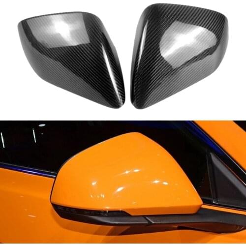 For Ford Mustang GT 2015-2020 Carbon Fiber Side Rear View Mirror Cover Trim EU Style Car Accessories