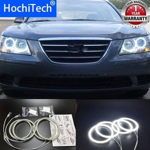 HochiTech for Hyundai Sonata NF Transform Ultra bright SMD white LED angel eyes 2600LM halo ring kit daytime running light DRL