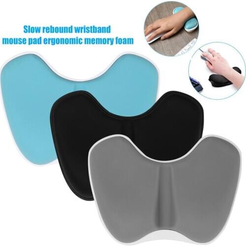 Ergonomic Anti-Slip Memory Foam Gaming Mouse Mat Home Office Slow Rebound Wristband Mouse Pad Keyboard Wrist Rest Support Pad