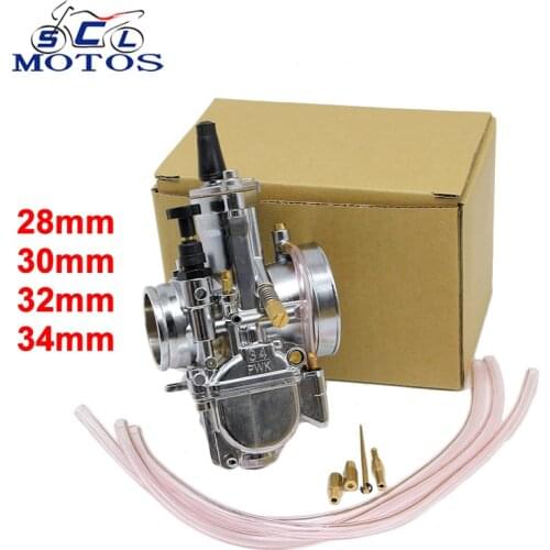 Sclmotos -Motorcycle Carburetor 28 30 32 34mm PWK OKO Carb With Power Jet Fit Race Scooter ATV Racing For 4T Engine Power