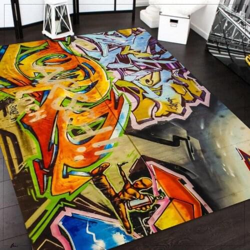 Graffiti Carpet 10, Patterned Non Slip Floor Carpet Modern Carpet, 3d Print Carpet, Teens Rug, design Rug