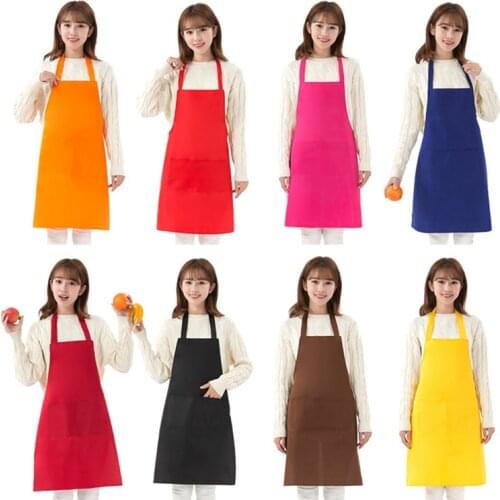 Cooking Apron Kitchen Gastronomy BBQ Bib Women Men Waterproof Aprons With Pocket Chef Universal Apron Kitchen home Supplies