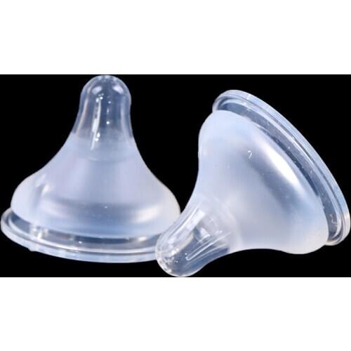 Baby Newborns Soft Safety Liquid Silicone Pacifier Nipple Natural Flexible Replacement Accessories For Wide Mouth Milk Bottle