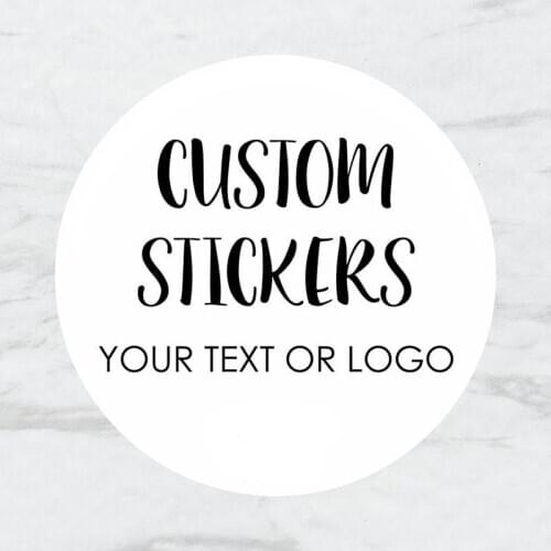 3.5/4.5/6cm Customize Stickers Name Date Text Personalized Baby Shower Roud Stickers wedding happy birthday Anniversary Supplies